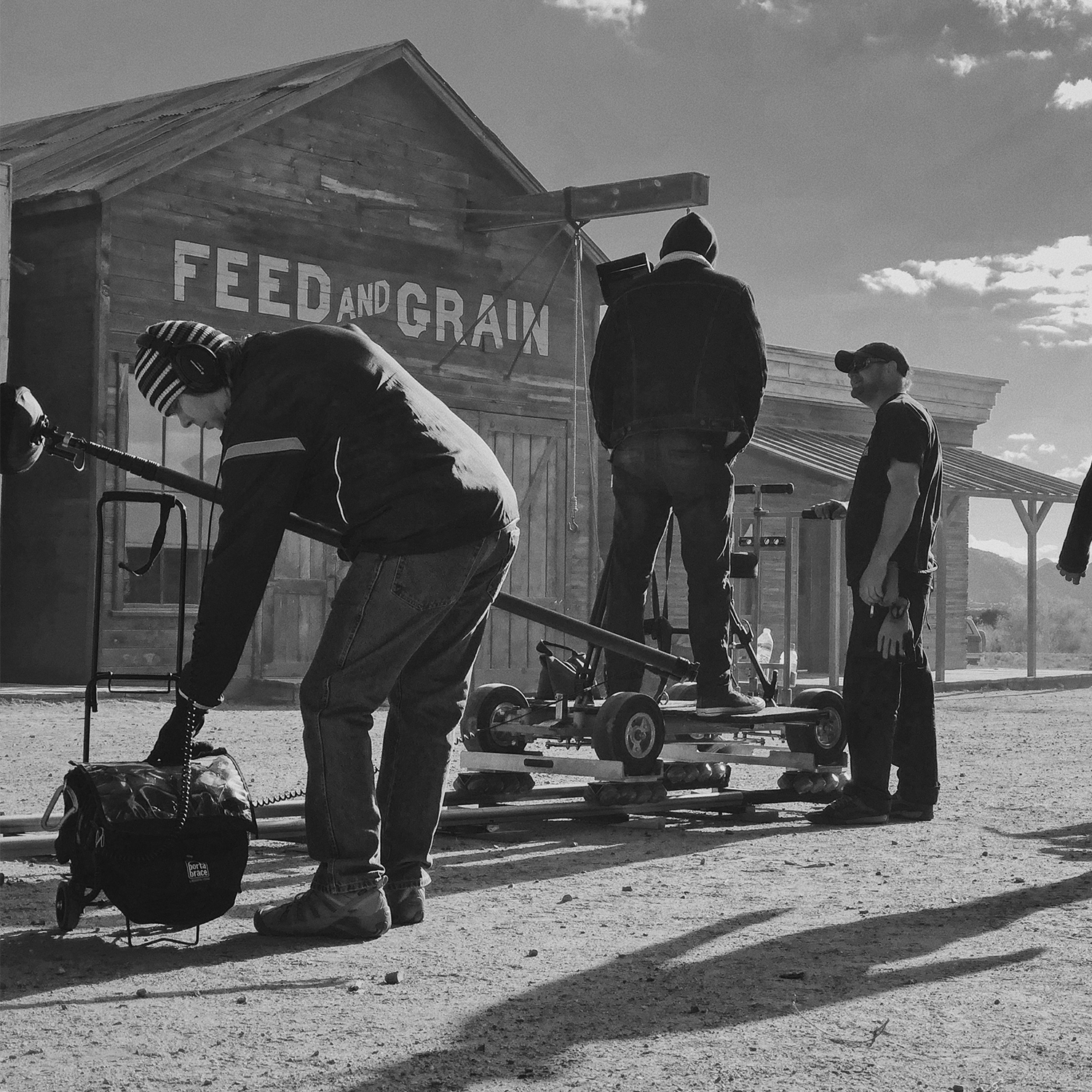 Mise en place du matériel pour la réalisation d'un film